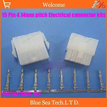 

Free Shipping 10sets=320pcs FL4.14-15P 15 Pin/way 4.14mm Electrical connector kit (Housing+Terminal) for car/boat/motorbike ect