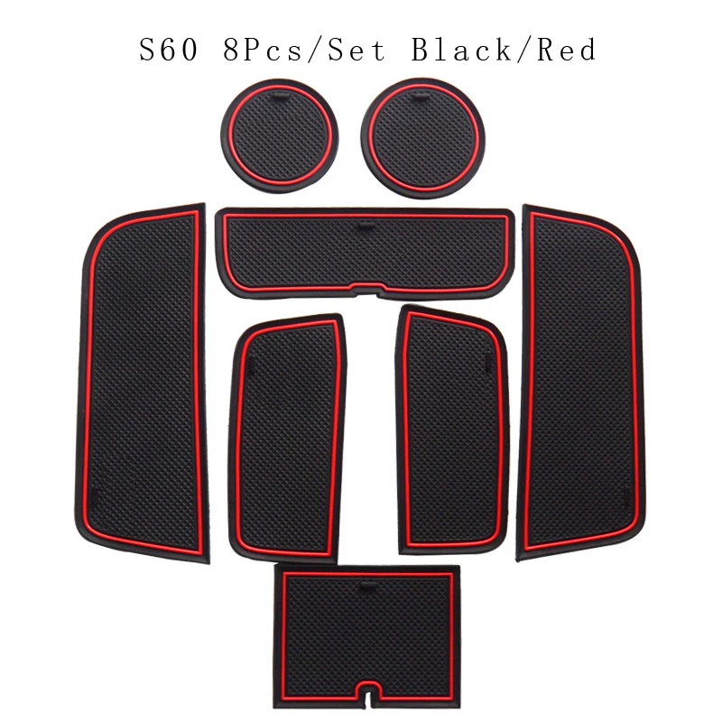 For Volvo S60 Accessories Gate Slot Mat Anti Slip Pad Cup Mat Interior