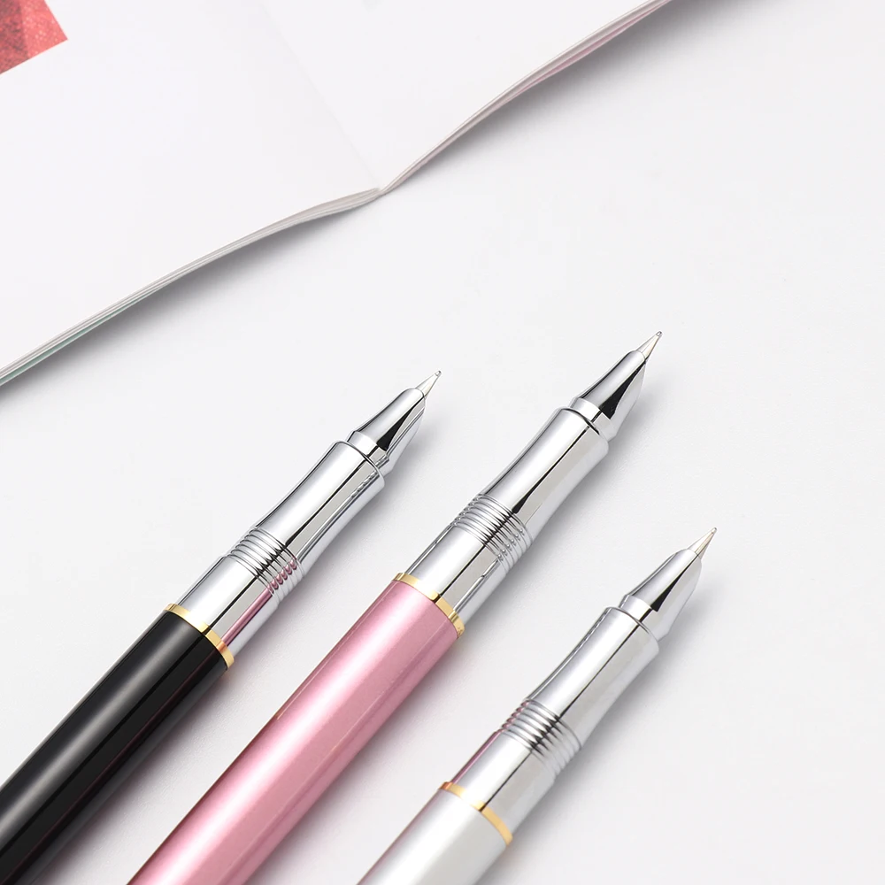 

1PC High Quality Metal Fountain Elegant Pen For Writing 0.38mm Ink Fountain Pen School & Office Stationery Supplies