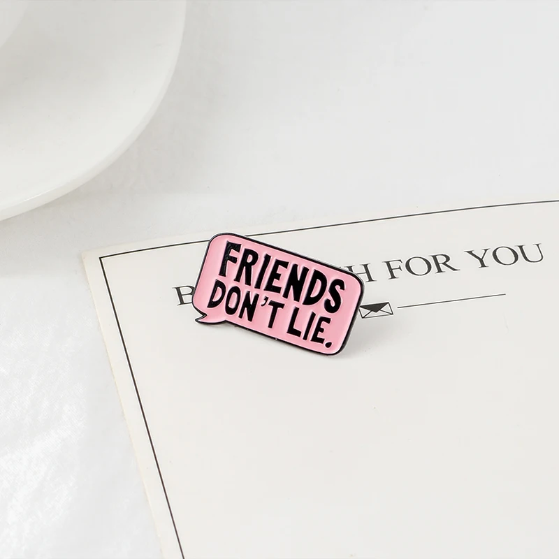 Ювелирные изделия QIHE эмалированные булавки с надписью Friends Don't Lie Stranger Things броши