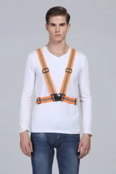 

360 Degrees High Visibility Working Warning Waistcoat Outdoor For Running Cycling Vest Harness Reflective Belt Safety Jacket