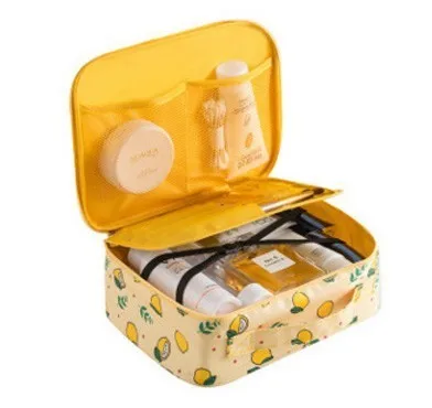 SNUGUG, модная косметичка для косметики, большая сумка для хранения, косметичка, набор туалетных принадлежностей, органайзер для путешествий, женская косметичка - Цвет: A Yellow lemon