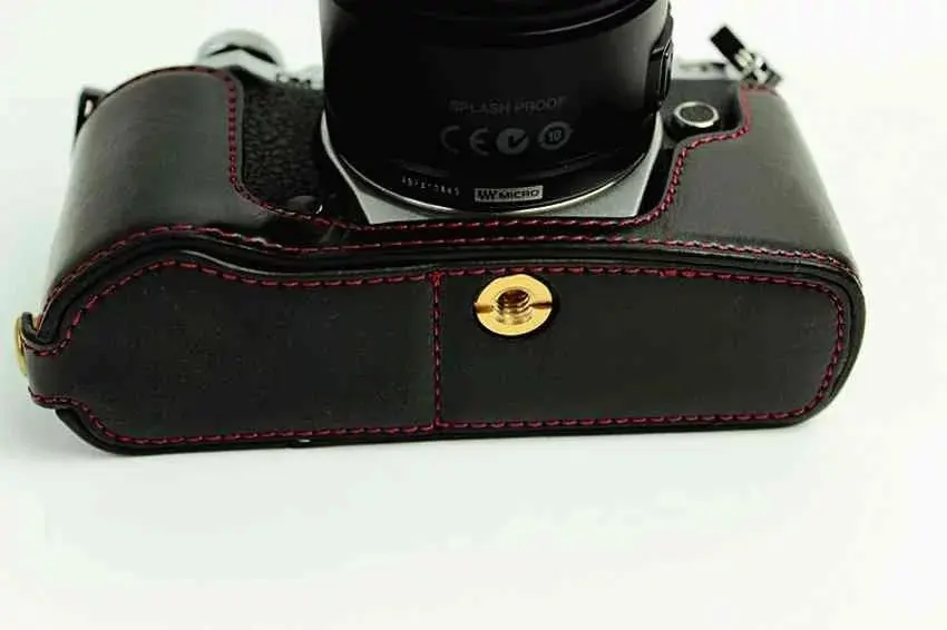 Из искусственной кожи Half чехол Grip для Olympus OM D E M5 Mark II Camera|leather half case|half caseleather case for