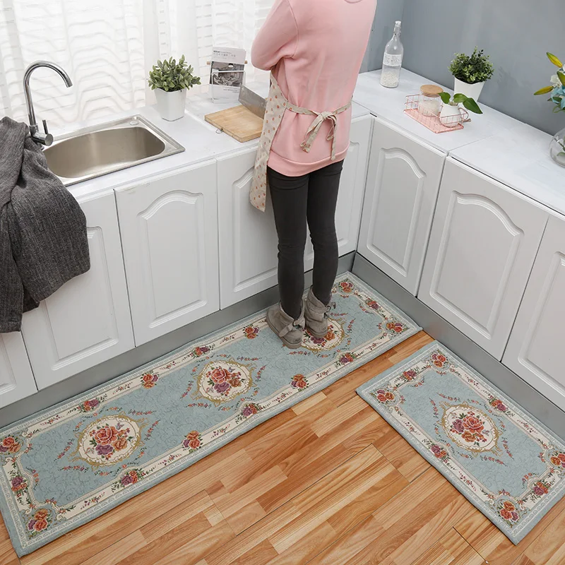 

50X80CM+50X180CM Chenille Anti-slip Kitchen Carpet Bath Floor Mat Tatami Rug Home Entrance Floor Mat Hallway Area Rugs Alfombra