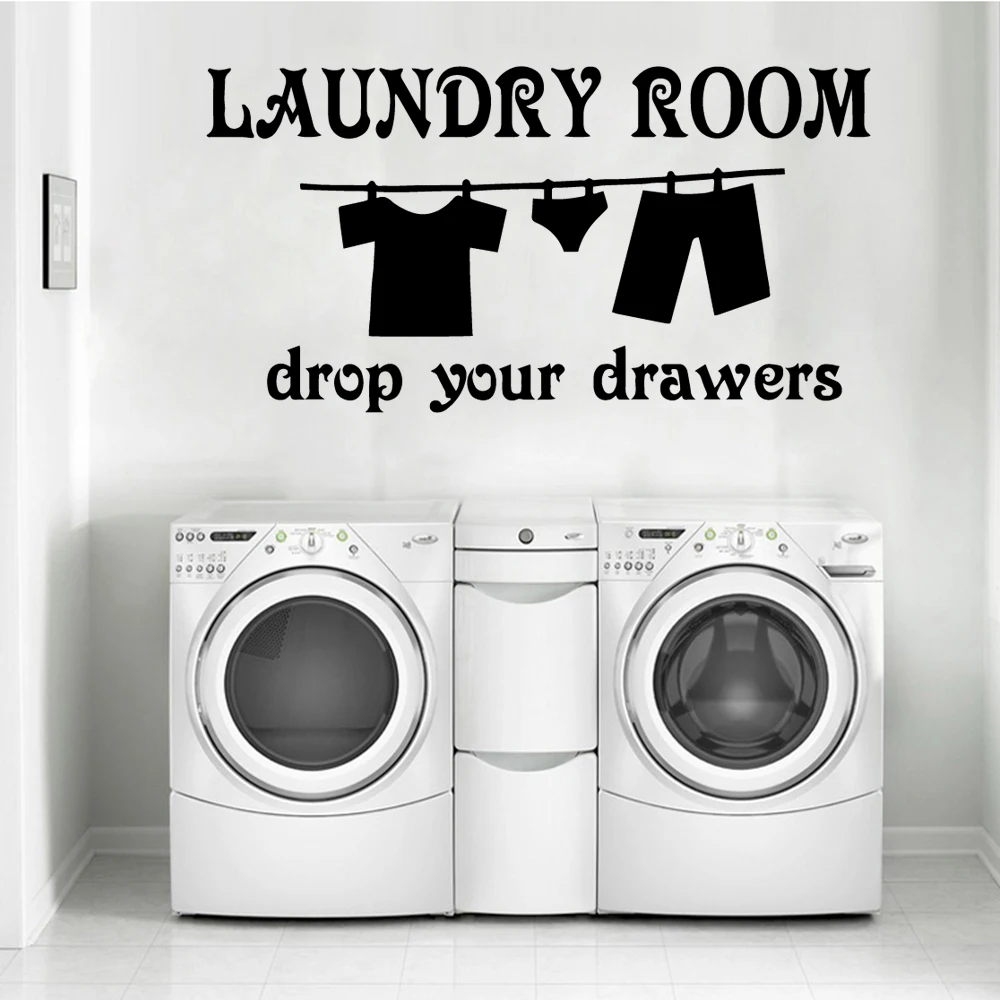 

Colorful Laundry Room Wall Stickers Personalized Creative for Living Room Company School Office Decoration Vinyl Wall Stickers