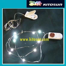 100 шт./лот CR2032 ячейки Батарея 2 м 20LED Micro Гирлянды светодиодные огни для Свадебная вечеринка события рождественские украшения свет