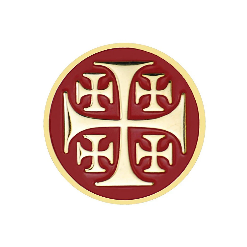 

Jerusalem Cross Soft enamel Lapel Pin badge