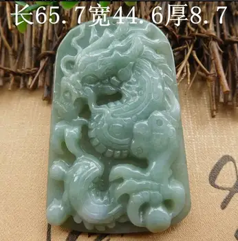 

Certified -100% Natural Light green Pendant huge dragon