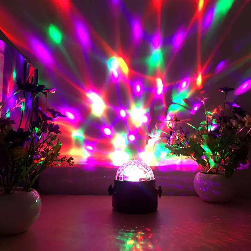 Bola de Discoteca Natal para Casa Mini Interior dj Festa Luzes 3 w Controle Remoto Palco Dança Iluminação Decorações Ysh Luz Led 6 High Quality Luzes e Iluminação