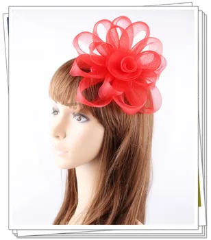 

PROMOTION Ladies cheap feather flowers kentucky derby fascinators for wedding hats red bridal hair accessories cocktail hats P05
