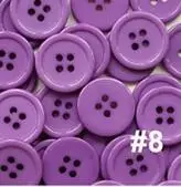 50 шт./лот Размер: 20 мм яркие цвета модные полимерные кнопки для рукоделия 4 отверстия объемные кнопки для одежды Швейные аксессуары(SS-674-2 - Цвет: NO8 Purple