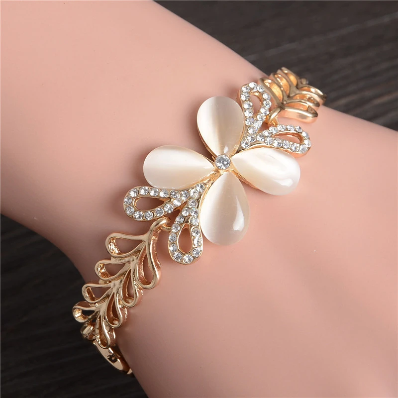 Fashion Women Crystal Rhinestone Bracelet Ladies Bangle Charm Jewelry Gifts