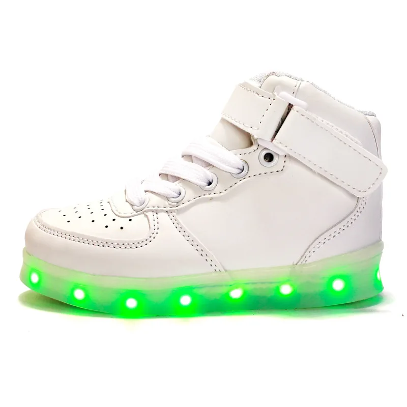 Size 25-42 USB Luminous Sneakers for Children Adult Led Shoes with Light Up Sole Kids Boys Girls Glowing Sneakers LED Slippers
