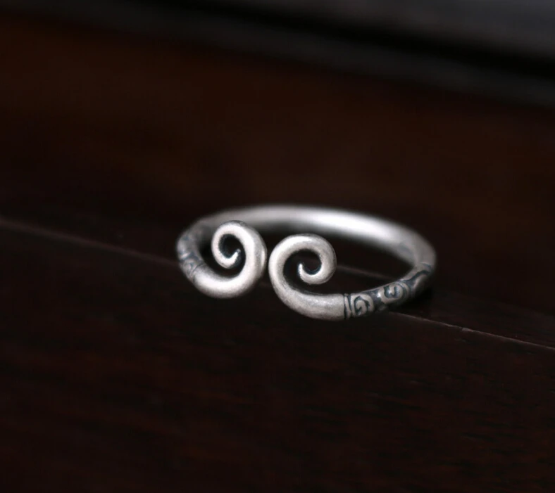 

925 Sterling Silver Sun Wukong's Monkey King Hoop Chinese Myth Ring A3525
