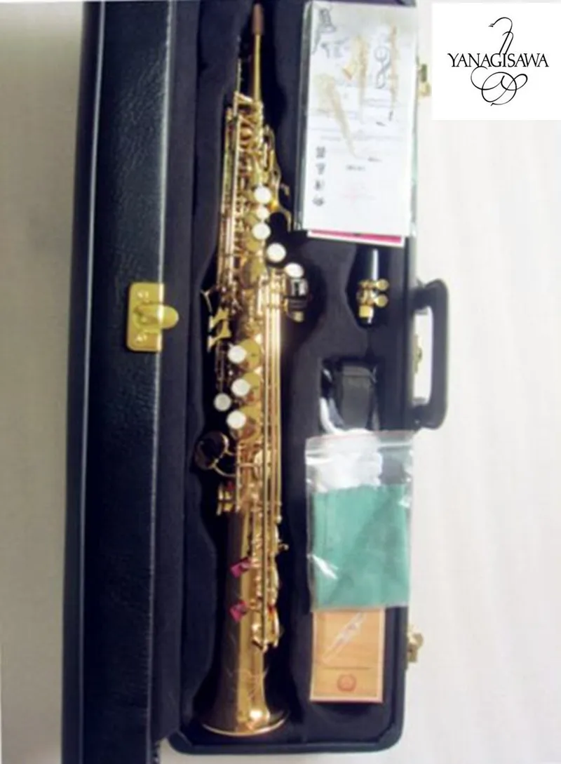 

New Japan YANAGISAWA S901 Soprano saxophone Musical Instruments Sax Electrophoresis Gold Yanagisawa saxofon Falling Tune B free