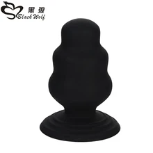 Black wolf Silicone Jewelry Anal Beads Prostate Massage Butt Plug Sex Toys Dildo Sextoys Erotic Toys For Men Female Homosexuell