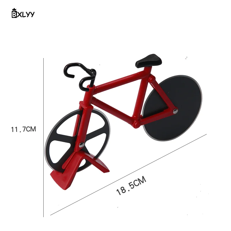 BXLYY Sale Stainless Steel Pizza Knife Two-wheel Bicycle Shape Pizza Cutting Knife Pizza Tool DIY Home Decoration Accessories.8z