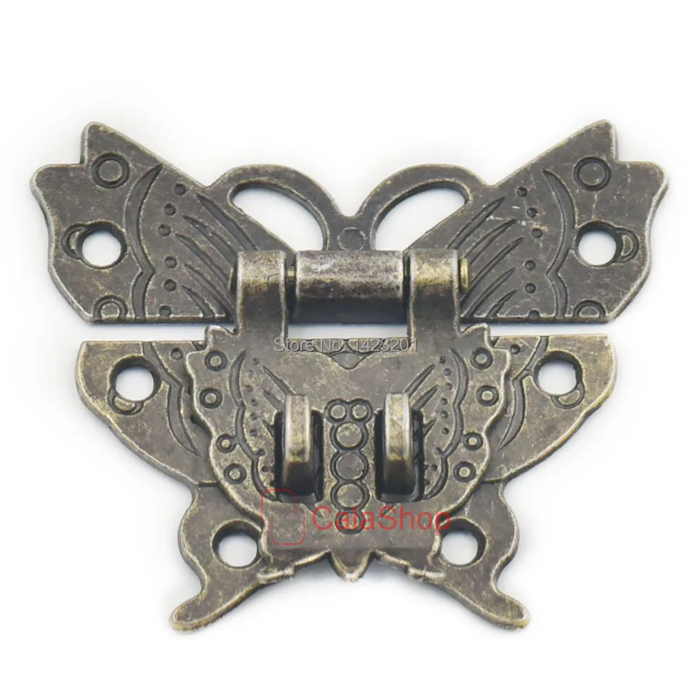 5 pcs / Lot butterfly Latch Hook Lock Catch Box Wooden 60mm x 53mm