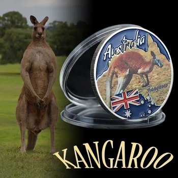 

WR Australian Silver Coin 999.9 Silver Plated Kangaroo Commemorative Souvenir Coins Endangered Cute Animal Art Ornament