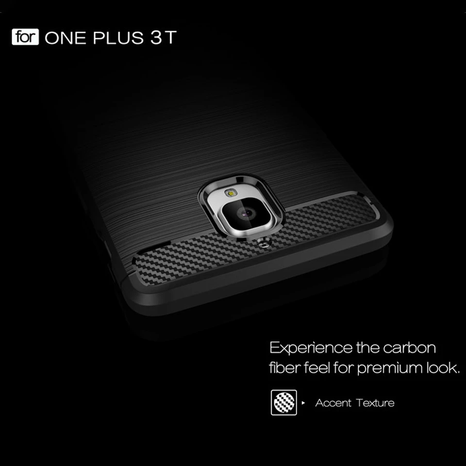 Cover For Oneplus 3T Case Carbon Fiber Oneplus3t Soft TPU Plain Business Shockproof Coque For Capas One plus3T Case Silicon (3)