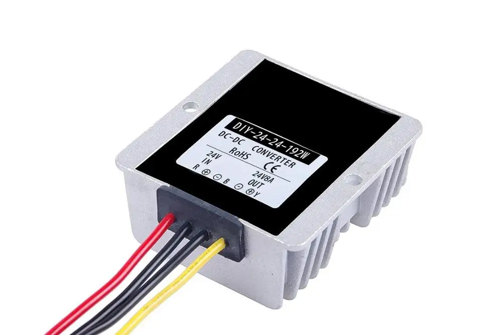 Преобразователь DC 24 V(18 V-36 V) до 24 V 8A DC повышающий понижающий модуль питания регулятор напряжения rosh, ce водонепроницаемый