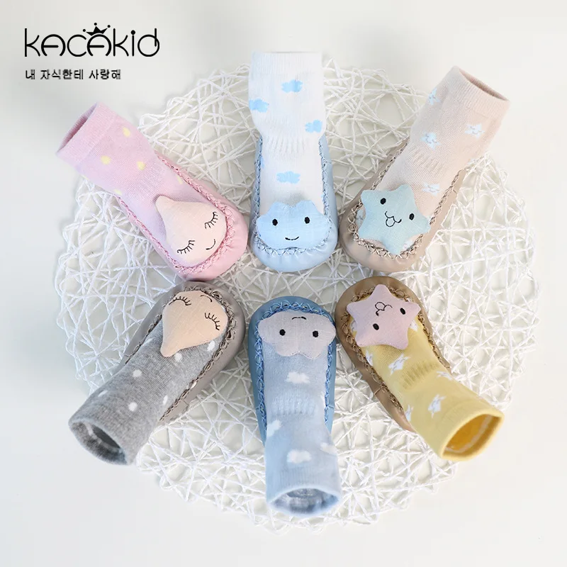 2018 Infant Toddler Cartoon Socks with Bells Baby Kids Indoor Floor