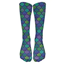 Женские носки «русалка», забавные Летние Пляжные Носки для косплея с 3D принтом, элегантные эластичные высококачественные женские носки, Calcetines Mujer 5D9