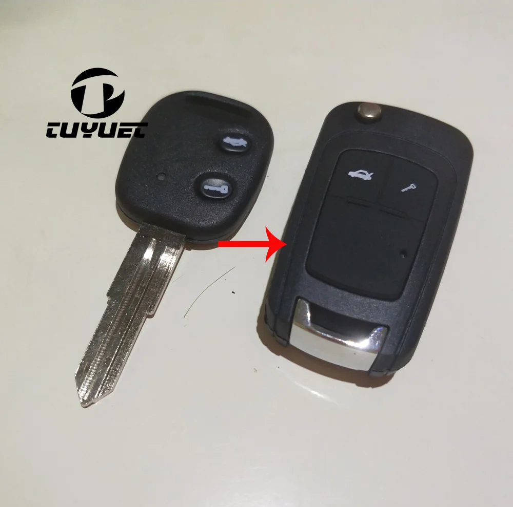 

Modified 2 Buttons Folding Flip Remote Key Shell for Chevrolet Epica Car Key Blanks Case