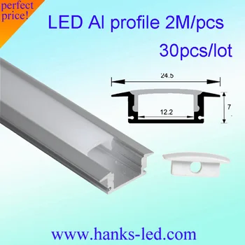 

30pcs/lot 2M per pcs led channel profile
