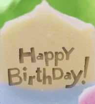 happy birthday natural handmade soap acrylic seal Mini DIY natural organic glass stamp chapter - Цвет: size 4x4cm