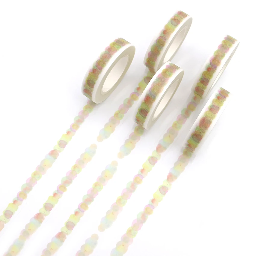 

1 PCS Creativity Watercolor Colorful Washi Tape DIY Decorative Scrapbooking Masking Tape Adhesive Label Sticker Tape Stationery