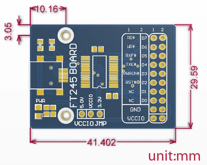 FT245-USB-FIFO-Board-mini-size