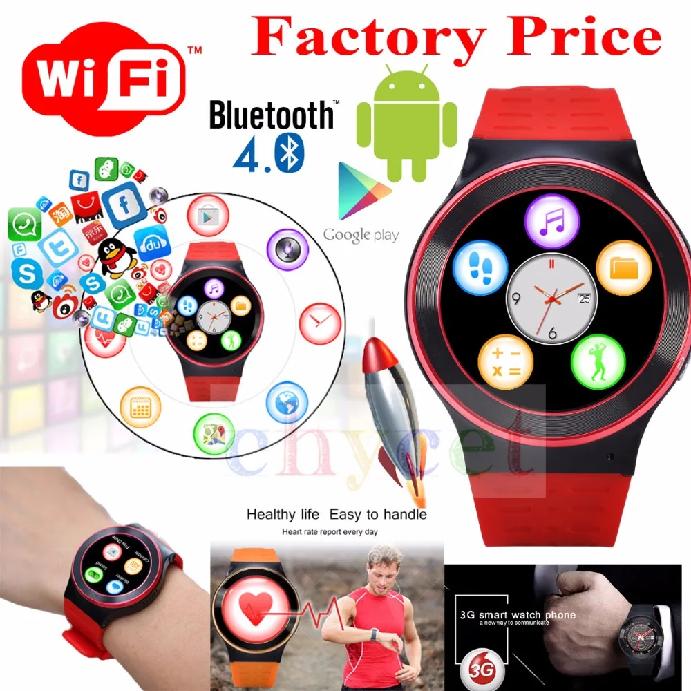 New HYC S99 Android 5 1 Smart Watch MTK6580 Quad Core Support Google Voice GPS Map