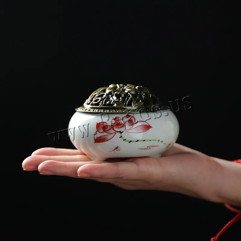 Incense Coil Holder Ceramic Incense Burners Portable Porcelain Censer Aromatherapy Furnace Home Living Room Decoration Decor