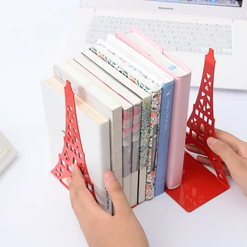 

2 pcs/pair Creative Eiffel Tower Metal Bookend Folding Tablet Desk Holder Stand for Books Organizer Gift school Offices Supplies