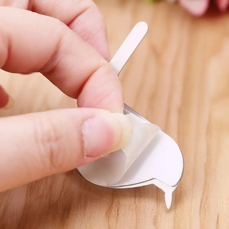 2 шт. милые декоративные настенные крючки в форме птицы из нержавеющей стали для