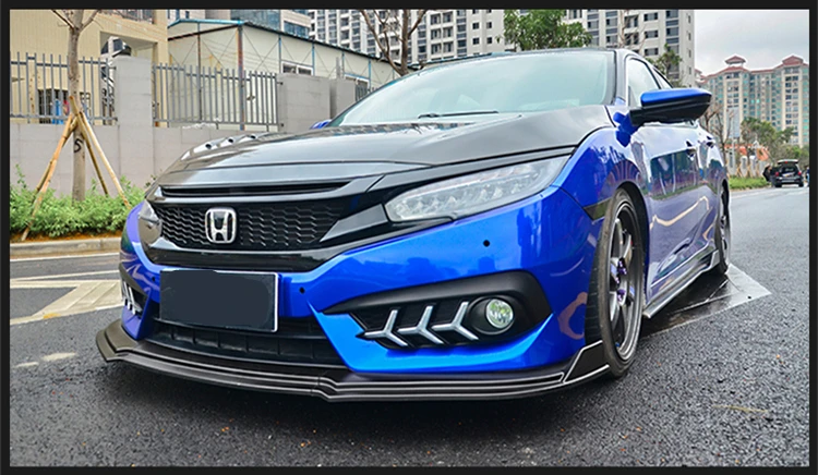 Для Honda Civic задний спойлер ABS задний передний бампер диффузор защитные бамперы для 16 Civic обвес бампер задний спойлер