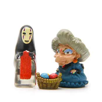 

3pcs/set Spirited Away No Face Man+xiaomeir+Mouse Action Toy Figures Set Studio Ghibli Hayao Miyazaki Kaonashi Mini cute Dolls