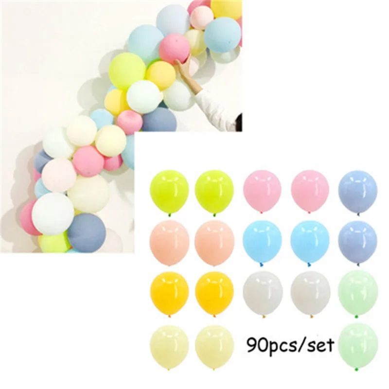90 шт./лот, набор латексных шаров для дня рождения, свадьбы, украшения для дома
