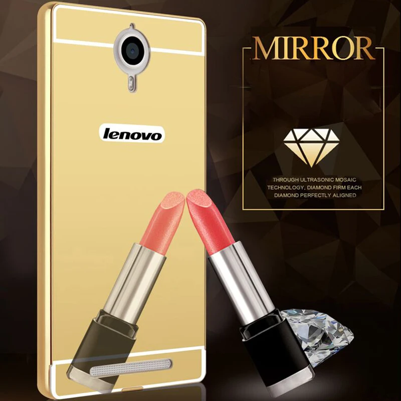 Горячая продажа для Lenovo K80 K80M зеркальная задняя крышка и алюминиевая рамка чехол