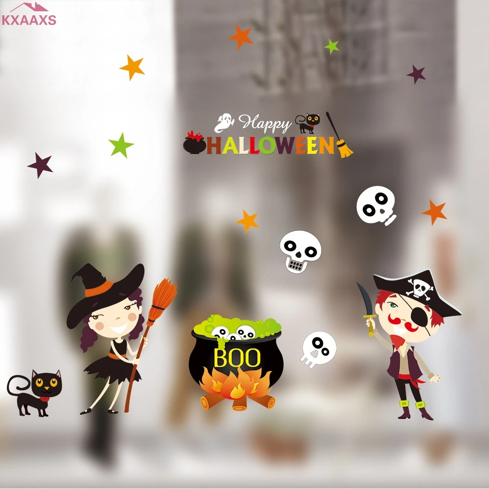 halloween static electricity removable wall stickers safe and non toxic halloween decoration wall stickers home