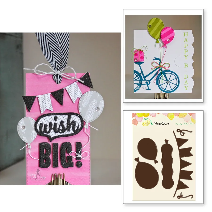 Balloon set Metal Cutting Dies Stencil for DIY Scrapbooking Photo Album Embossing Paper Cards Crafts Diecuts 2018