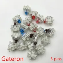 Gateron smd-переключатели, черный, красный, коричневый, синий, прозрачный, зеленый, желтый, 3-контактный переключатель Gateron для механической клави...