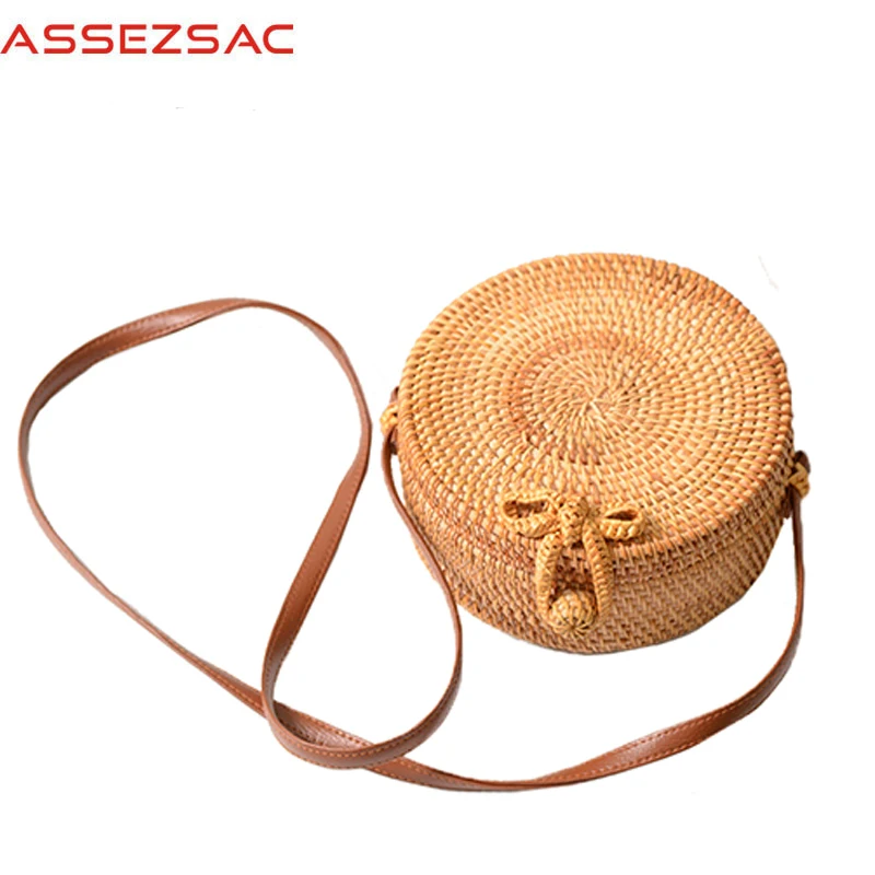 

Assez sac handbag small rattan bag bags for women women handbags lady cool bolsas summer solid hasp circular clutch bags A6899/j