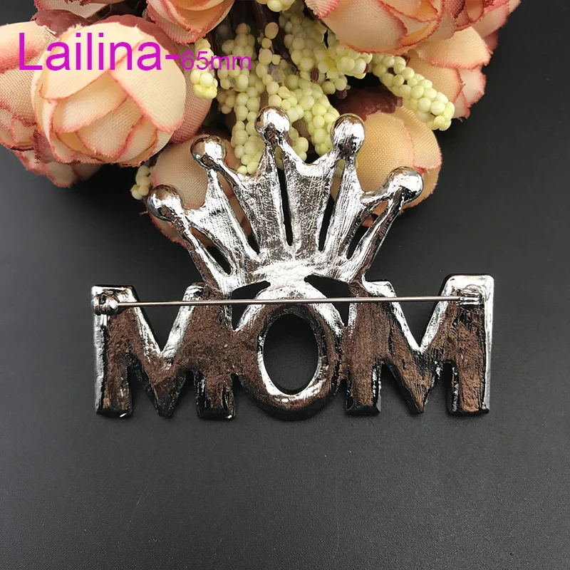 Dia das Mães Rainha Princesa Tiara Coração Pino Broche Claro Strass Mãe 3 Joias e Acessórios