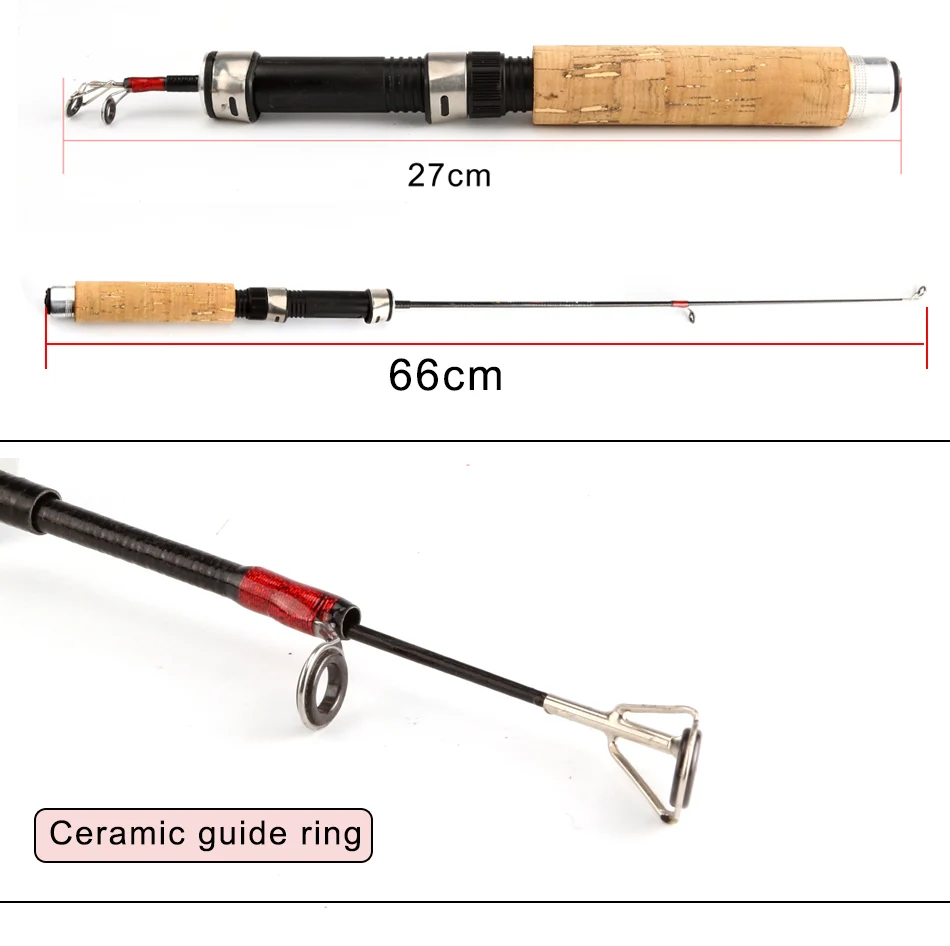 Vara de Pesca Gelo + Carretel Roda de Pesca Vara de Gelo Equipamento de Pesca Dagezi Inverno Fiação Combinação Kit Completo Combo no 2 High Quality Esporte e Lazer