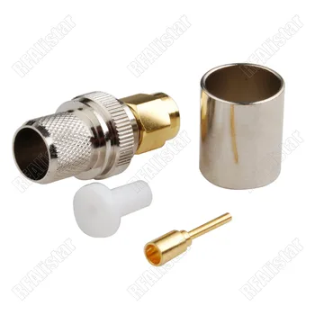 

10 Pcs SMA Male Plug Solder Straight Connector For RG8 RG165 RG213 LMR400 RF Cable