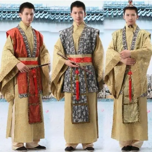 Chinese Traditional Costume Men Han Clothing Prince Show Cosplay Suit Robe 