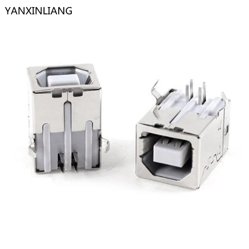 

10 Pcs USB Female Type-B Jack 4-Pin 90 Degree DIP Socket Connector