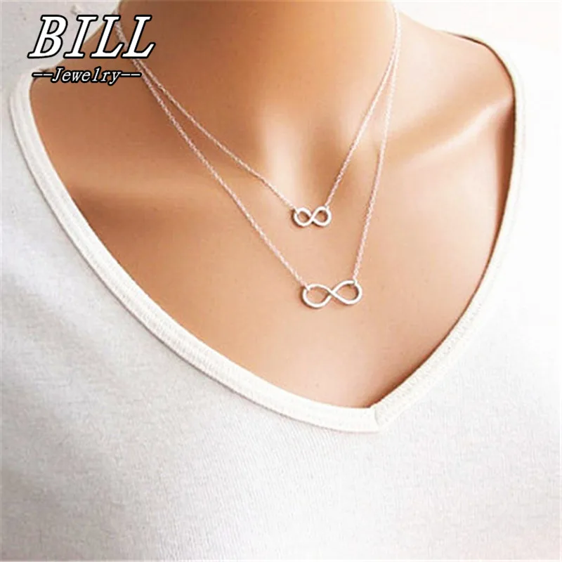 collier argent double infini collier argent double infini